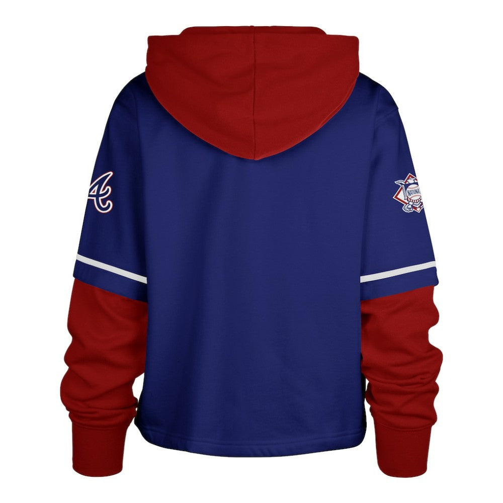 MLB Atlanta Braves '47 Women's City Connect Shortstop Cropped Pullover Hoodie