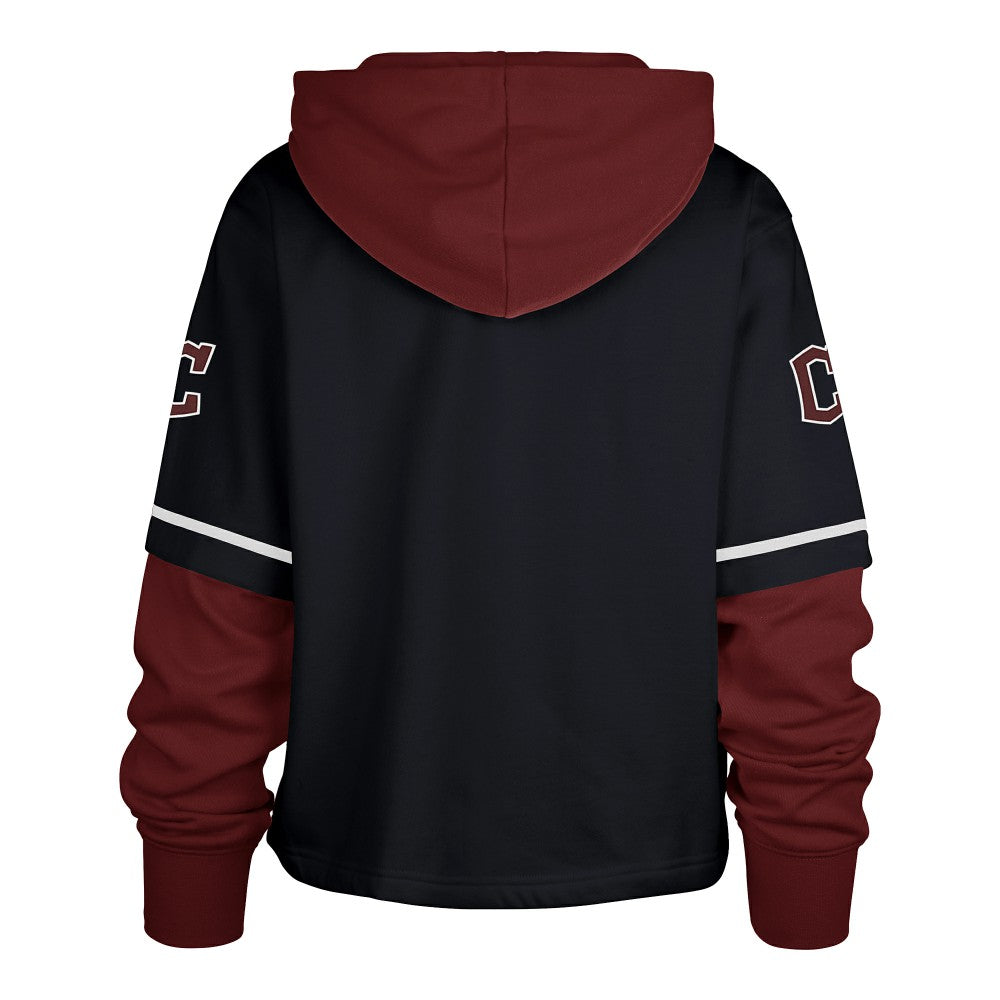 MLB Cleveland Guardians '47 Women's City Connect Shortstop Cropped Pullover Hoodie