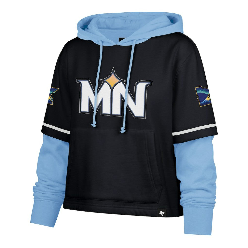 MLB Minnesota Twins '47 Women's City Connect Shortstop Cropped Pullover Hoodie