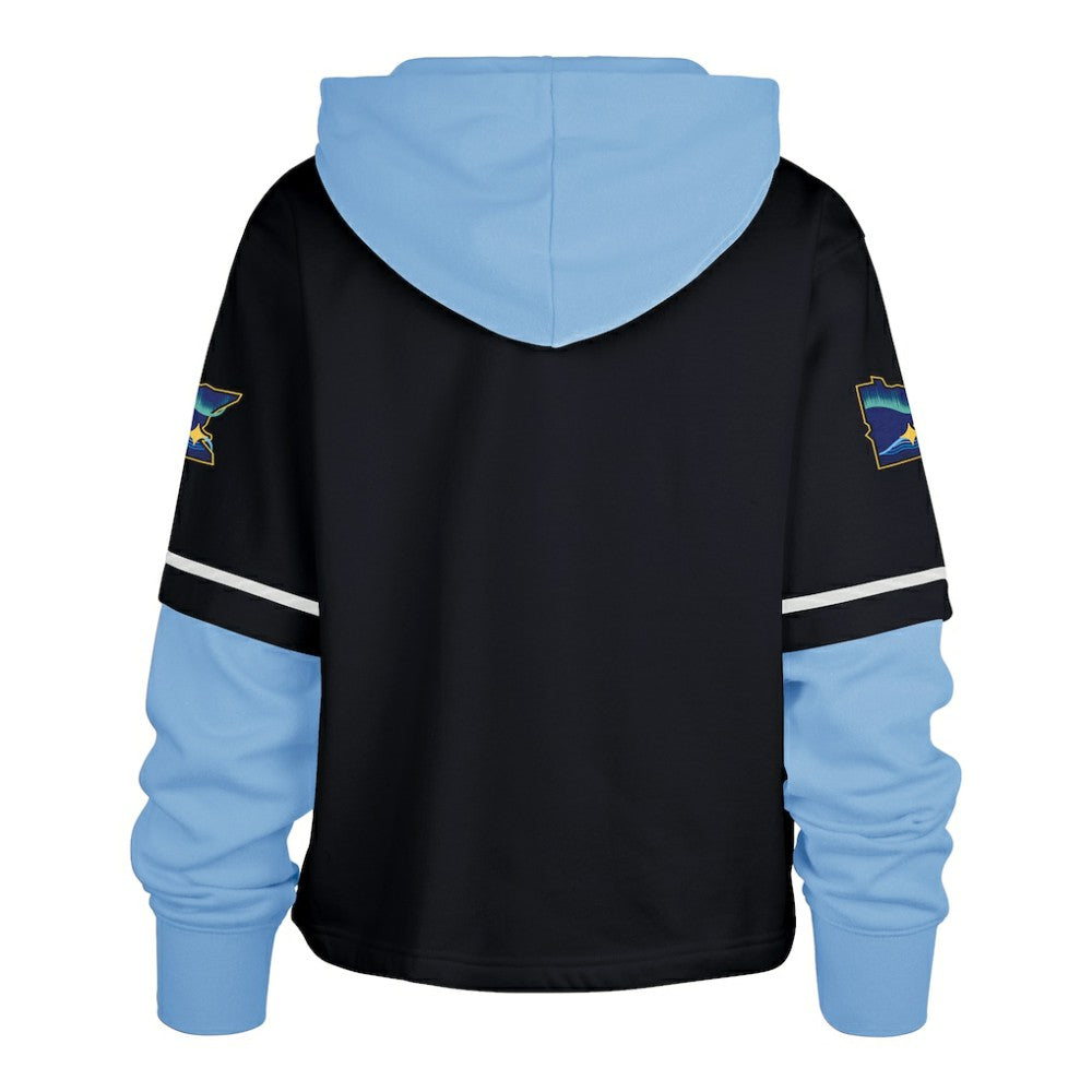 MLB Minnesota Twins '47 Women's City Connect Shortstop Cropped Pullover Hoodie