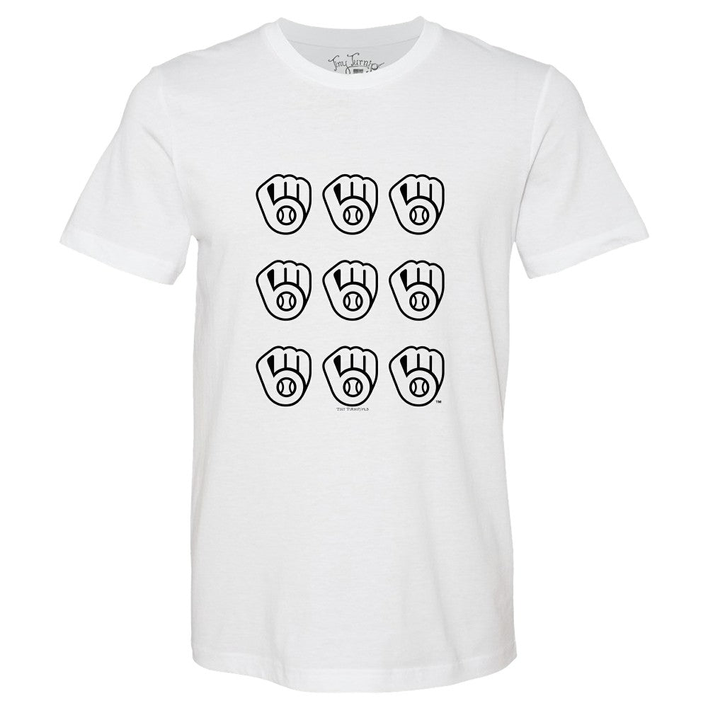 MLB Milwaukee Brewers Tiny Turnip Women's Logo Grid T-Shirt