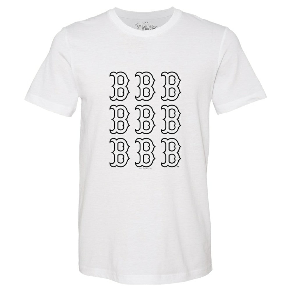 MLB Boston Red Sox Tiny Turnip Women's Logo Grid T-Shirt