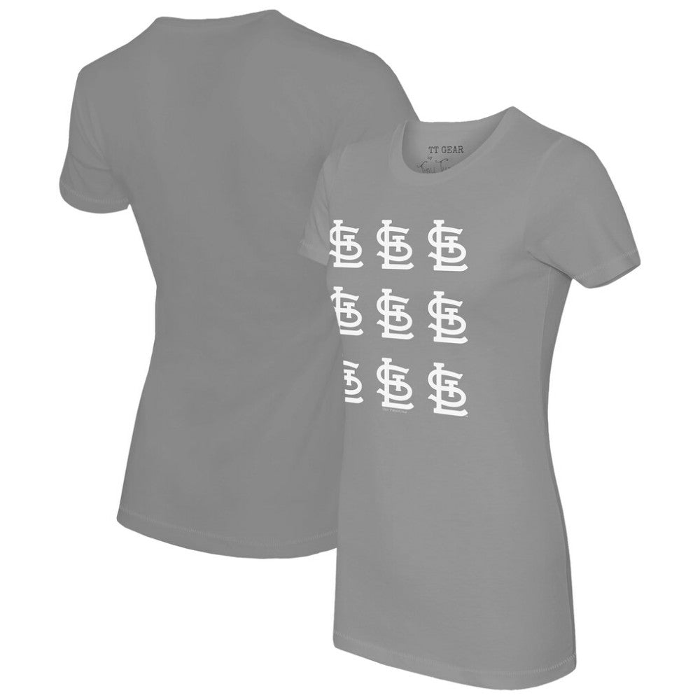 MLB St. Louis Cardinals Tiny Turnip Women's Logo Grid  T-Shirt