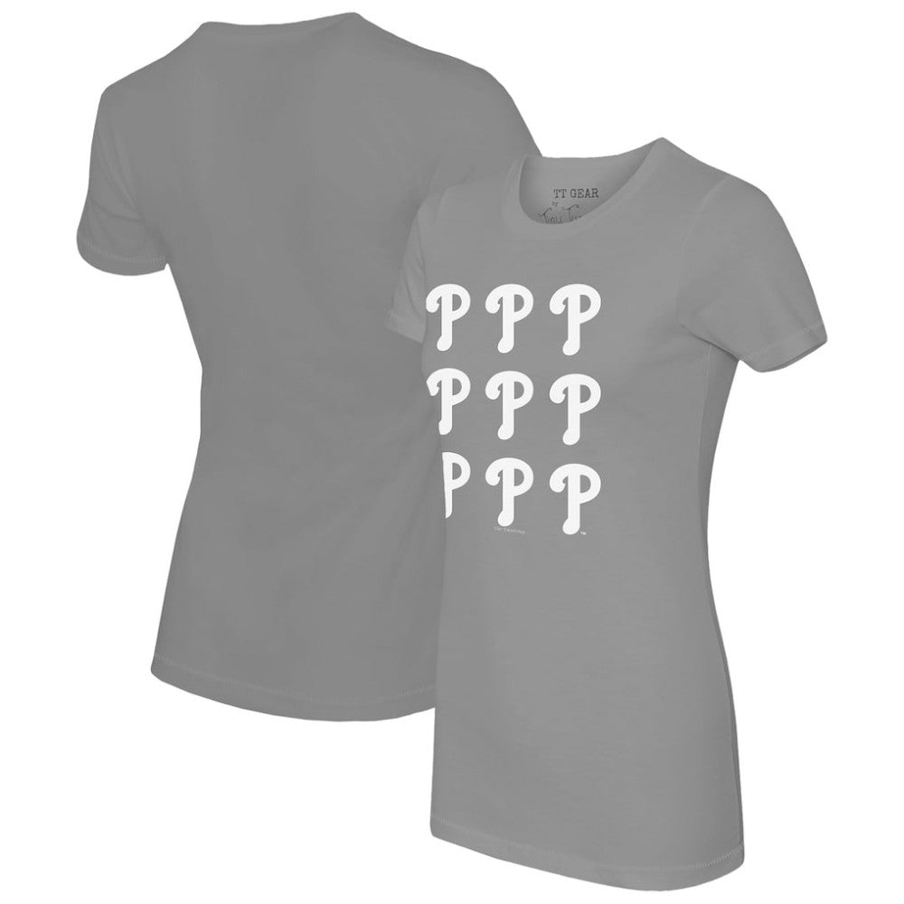 MLB Philadelphia Phillies Tiny Turnip Women's Logo Grid  T-Shirt