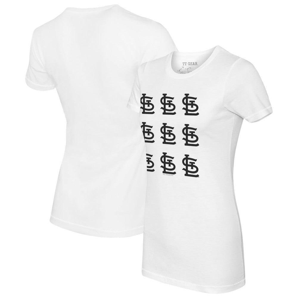 MLB St. Louis Cardinals Tiny Turnip Women's Logo Grid T-Shirt