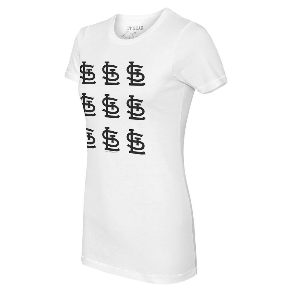 MLB St. Louis Cardinals Tiny Turnip Women's Logo Grid T-Shirt