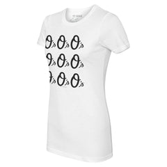 MLB Baltimore Orioles Tiny Turnip Women's Logo Grid T-Shirt