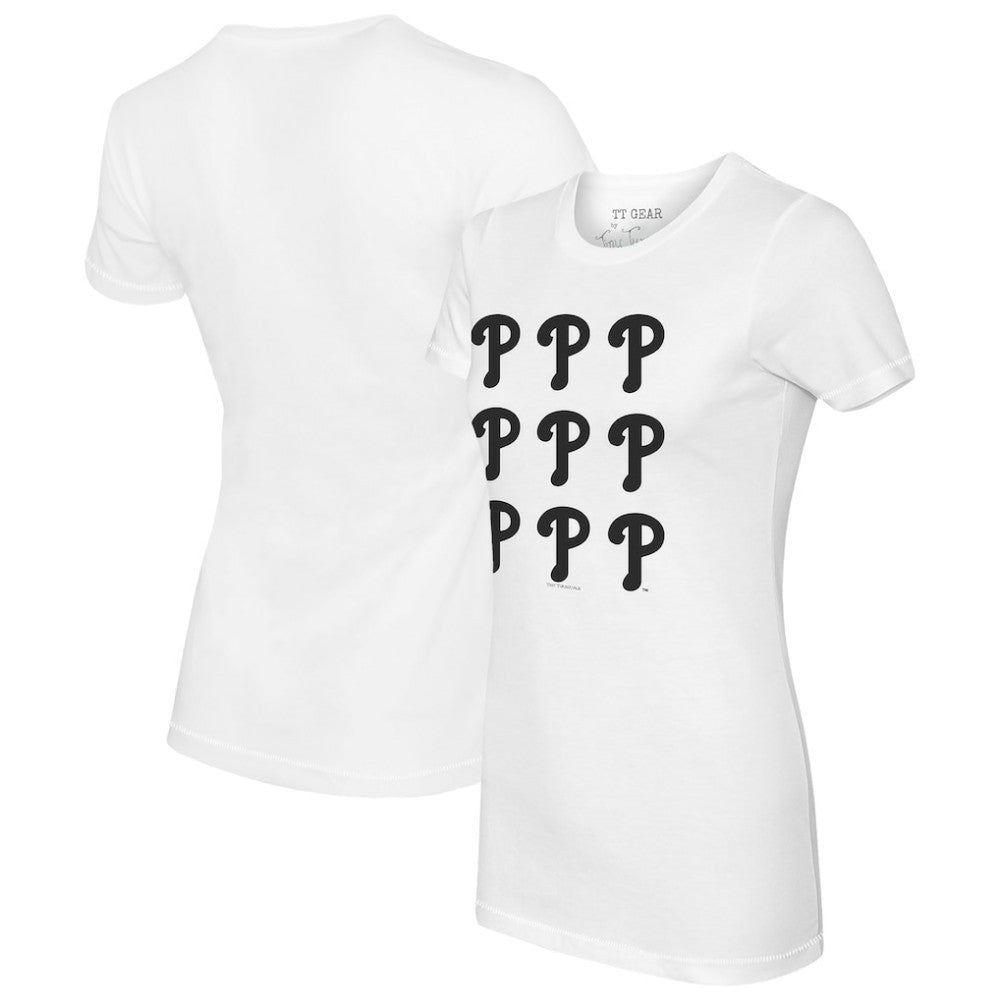 MLB Philadelphia Phillies Tiny Turnip Women's Logo Grid T-Shirt