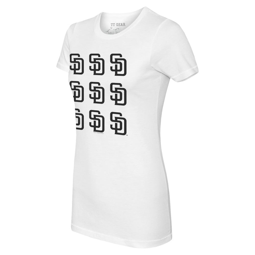 MLB San Diego Padres Tiny Turnip Women's Logo Grid T-Shirt