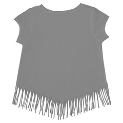 MLB Minnesota Twins Tiny Turnip Girls Youth Logo Grid Fringe T-Shirt