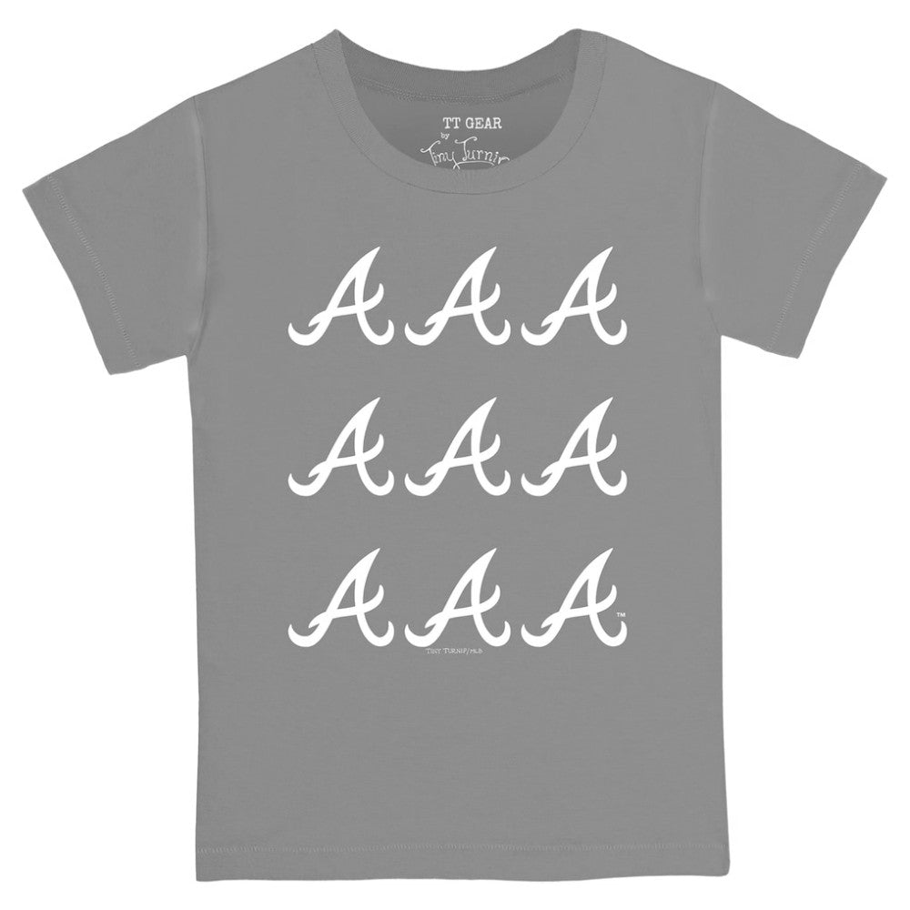 MLB Atlanta Braves Tiny Turnip Youth Logo Grid  T-Shirt