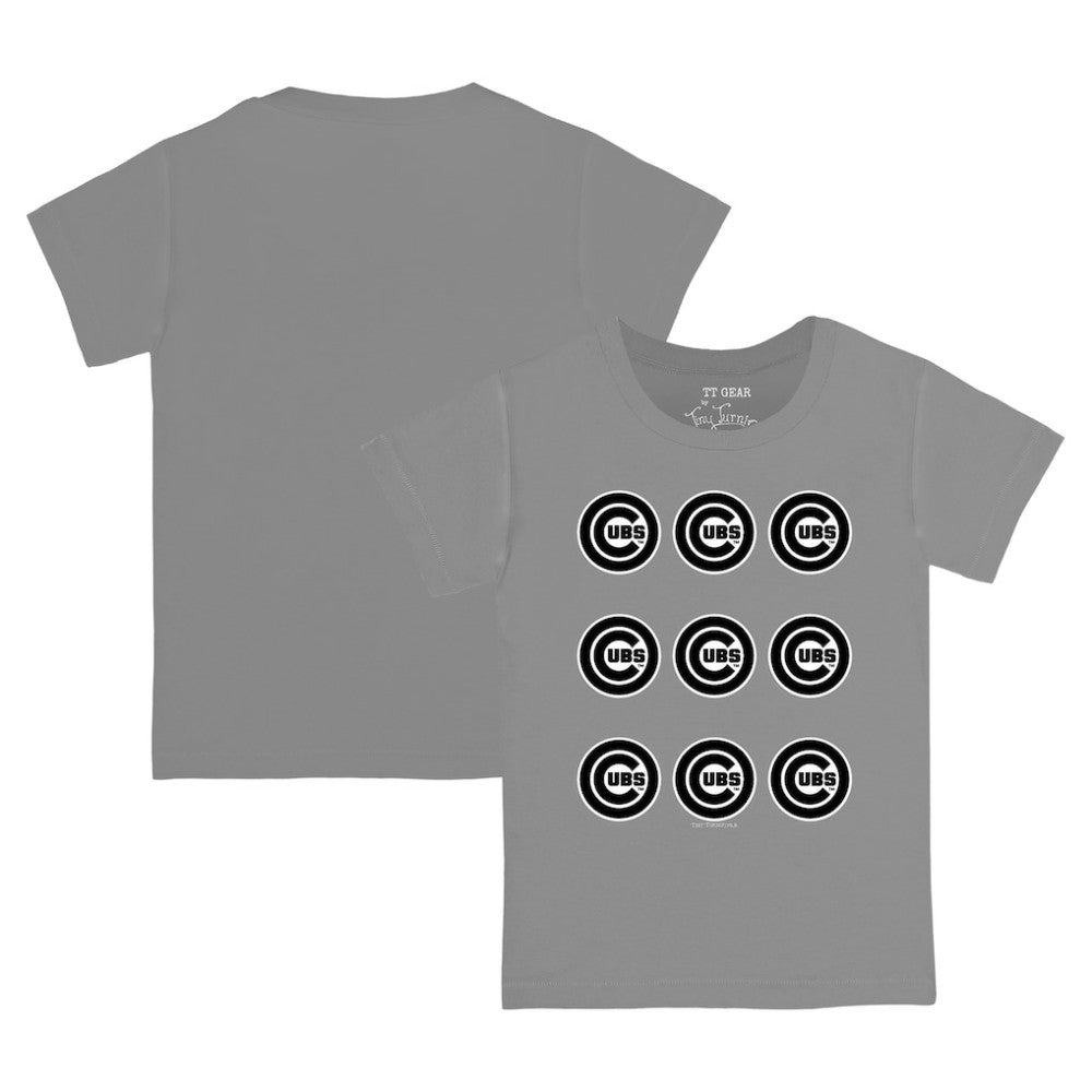 MLB Chicago Cubs Tiny Turnip Youth Logo Grid  T-Shirt