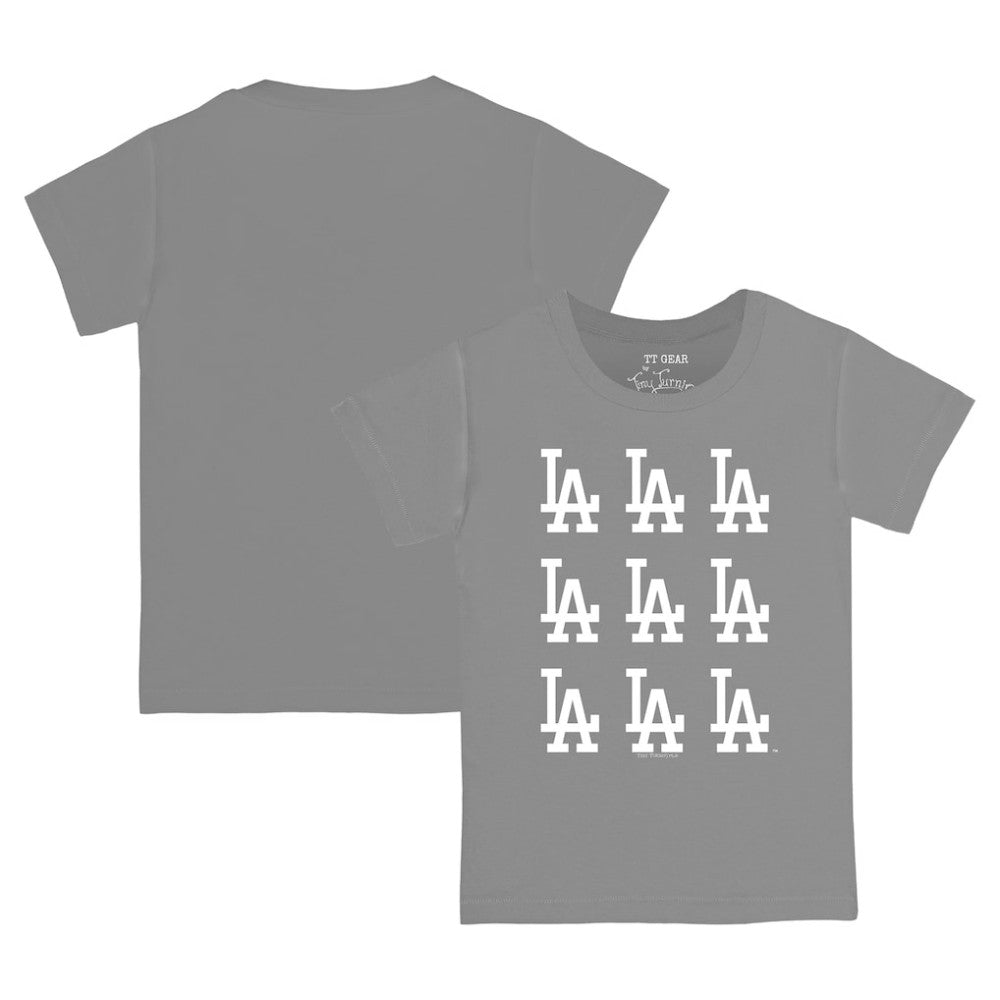 MLB Los Angeles Dodgers Tiny Turnip Youth Logo Grid  T-Shirt