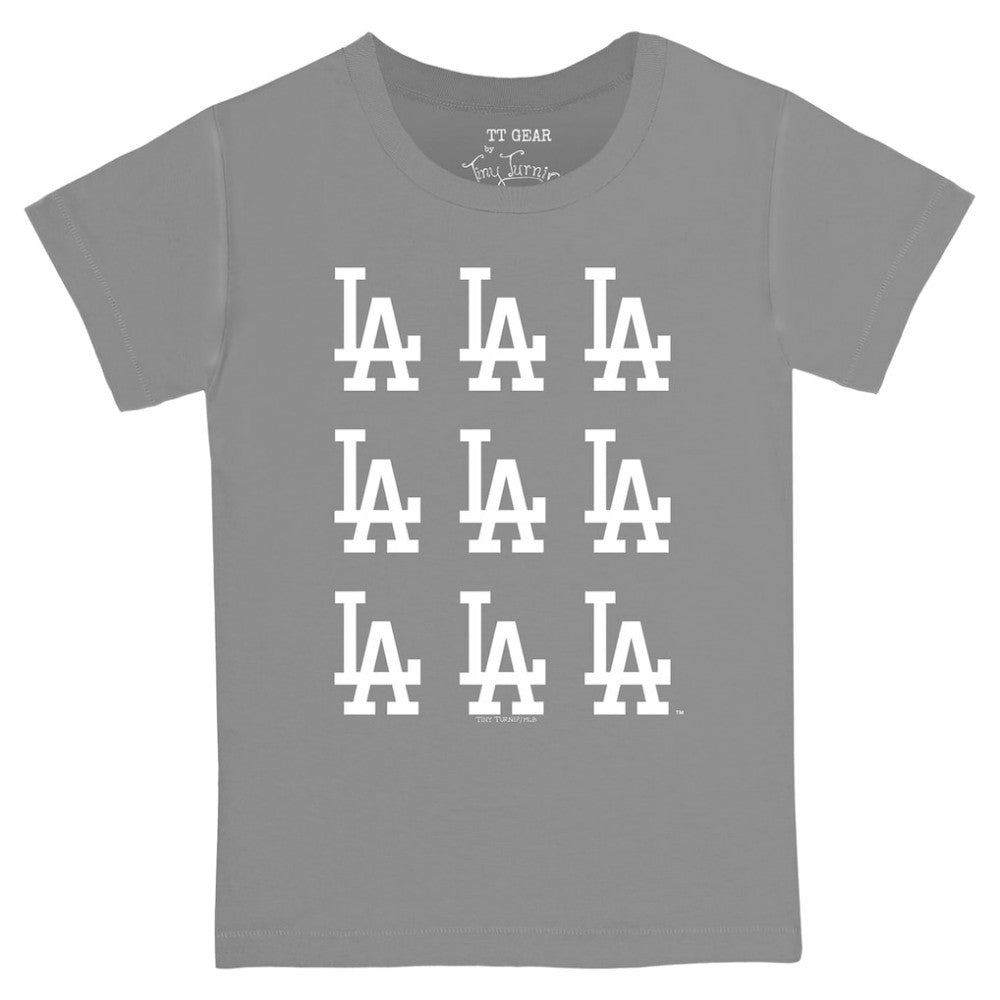 MLB Los Angeles Dodgers Tiny Turnip Youth Logo Grid  T-Shirt
