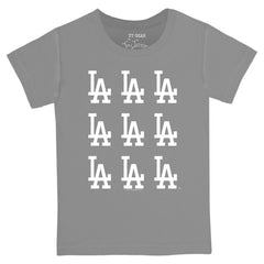 MLB Los Angeles Dodgers Tiny Turnip Youth Logo Grid  T-Shirt