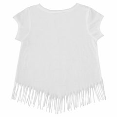 MLB Seattle Mariners Tiny Turnip Girls Youth Logo Grid Fringe T-Shirt