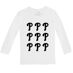 MLB Philadelphia Phillies Tiny Turnip Youth Logo Grid Long Sleeve T-Shirt