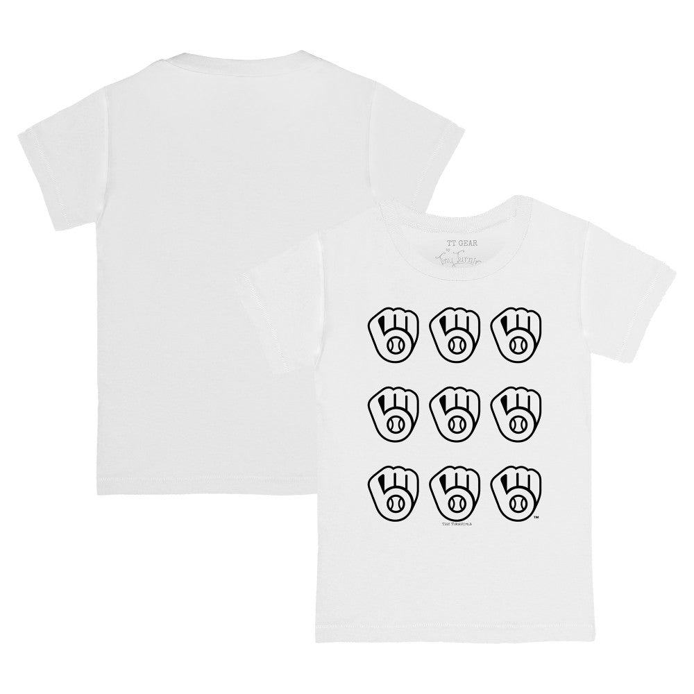 MLB Milwaukee Brewers Tiny Turnip Youth Logo Grid T-Shirt