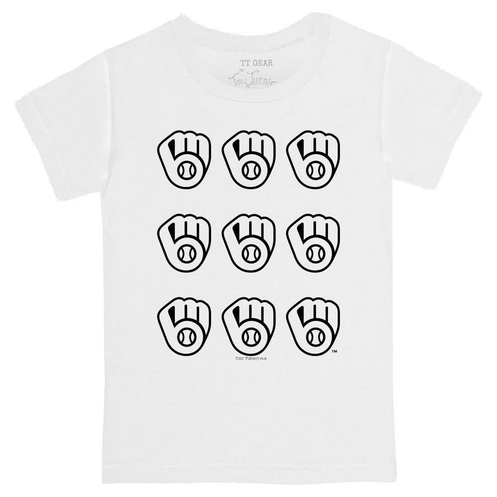 MLB Milwaukee Brewers Tiny Turnip Youth Logo Grid T-Shirt