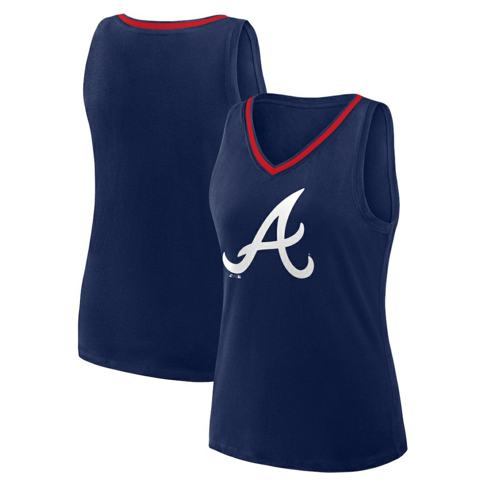 MLB Atlanta Braves Women's Plus Sized Stellar Win V-Neck Tank Top