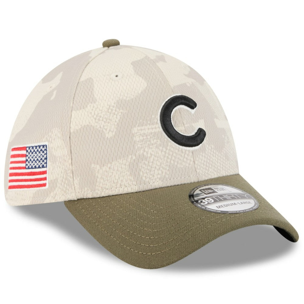 MLB Chicago Cubs New Era 2025 Armed Forces Day 39THIRTY Flex Hat