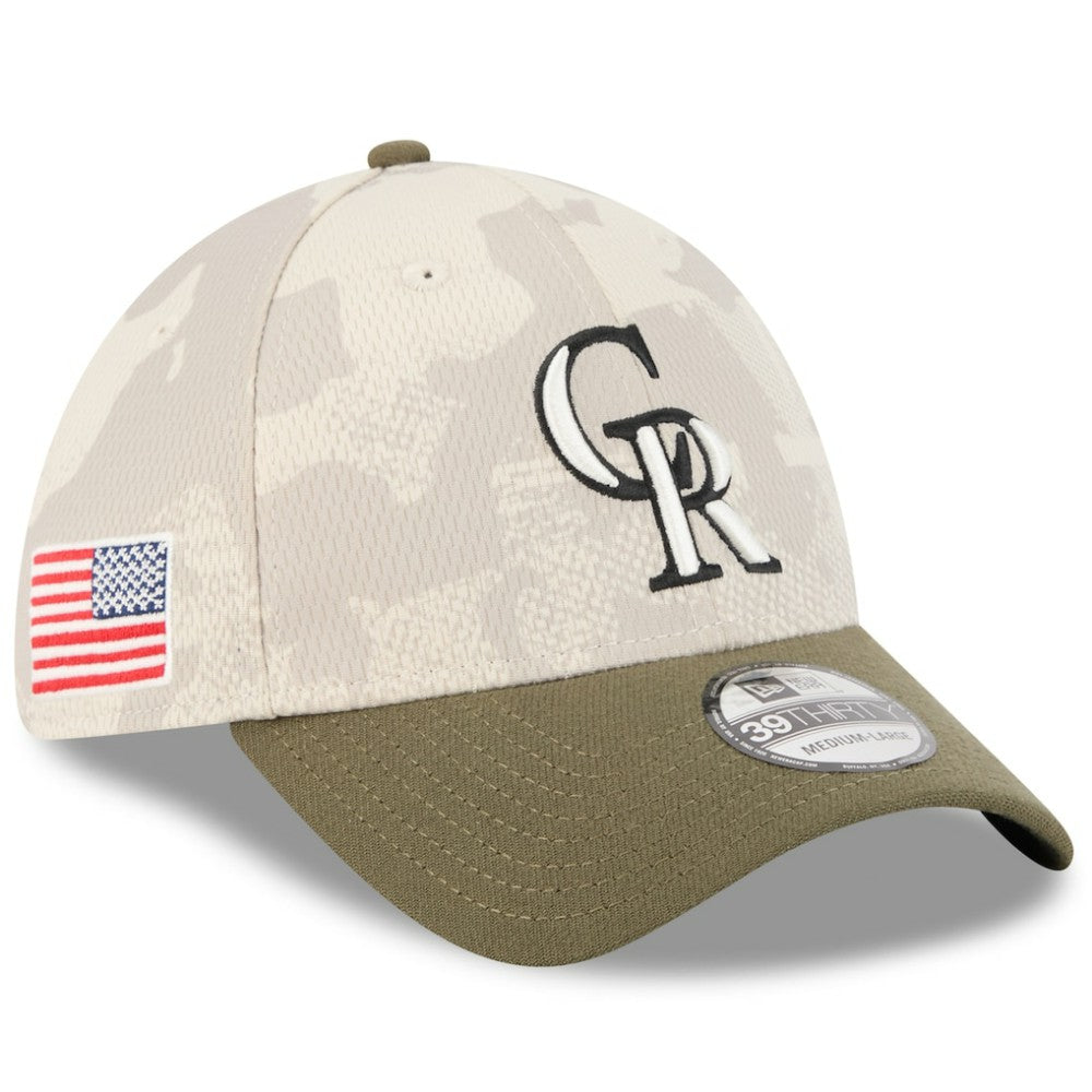 MLB Colorado Rockies New Era 2025 Armed Forces Day 39THIRTY Flex Hat