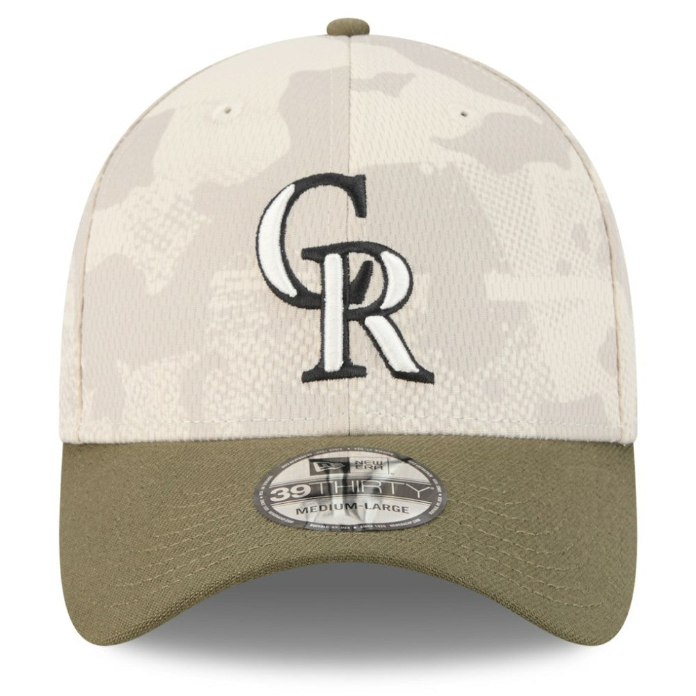MLB Colorado Rockies New Era 2025 Armed Forces Day 39THIRTY Flex Hat
