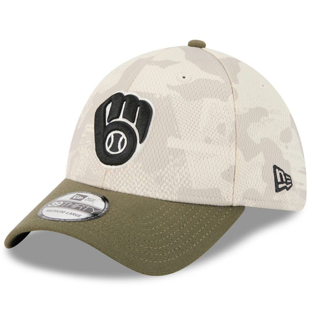 MLB Milwaukee Brewers New Era 2025 Armed Forces Day 39THIRTY Flex Hat