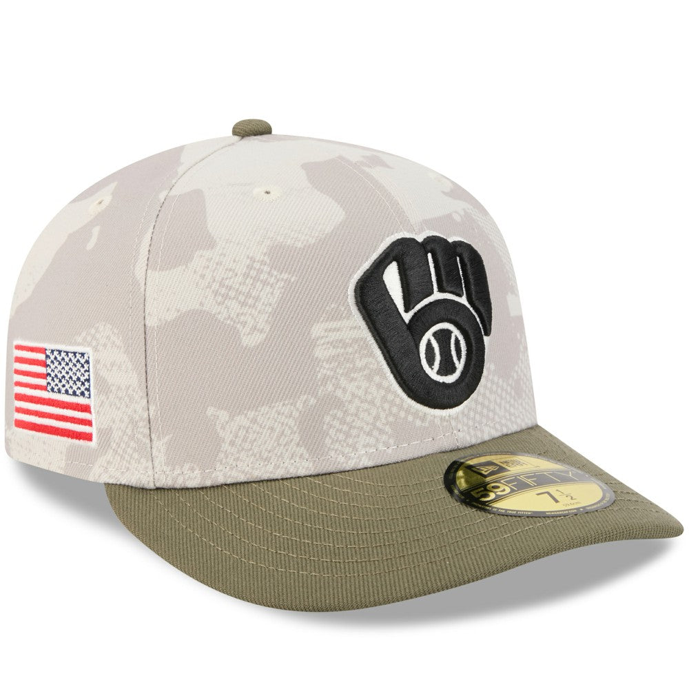 MLB Milwaukee Brewers New Era 2025 Armed Forces Day 59FIFTY Fitted Hat