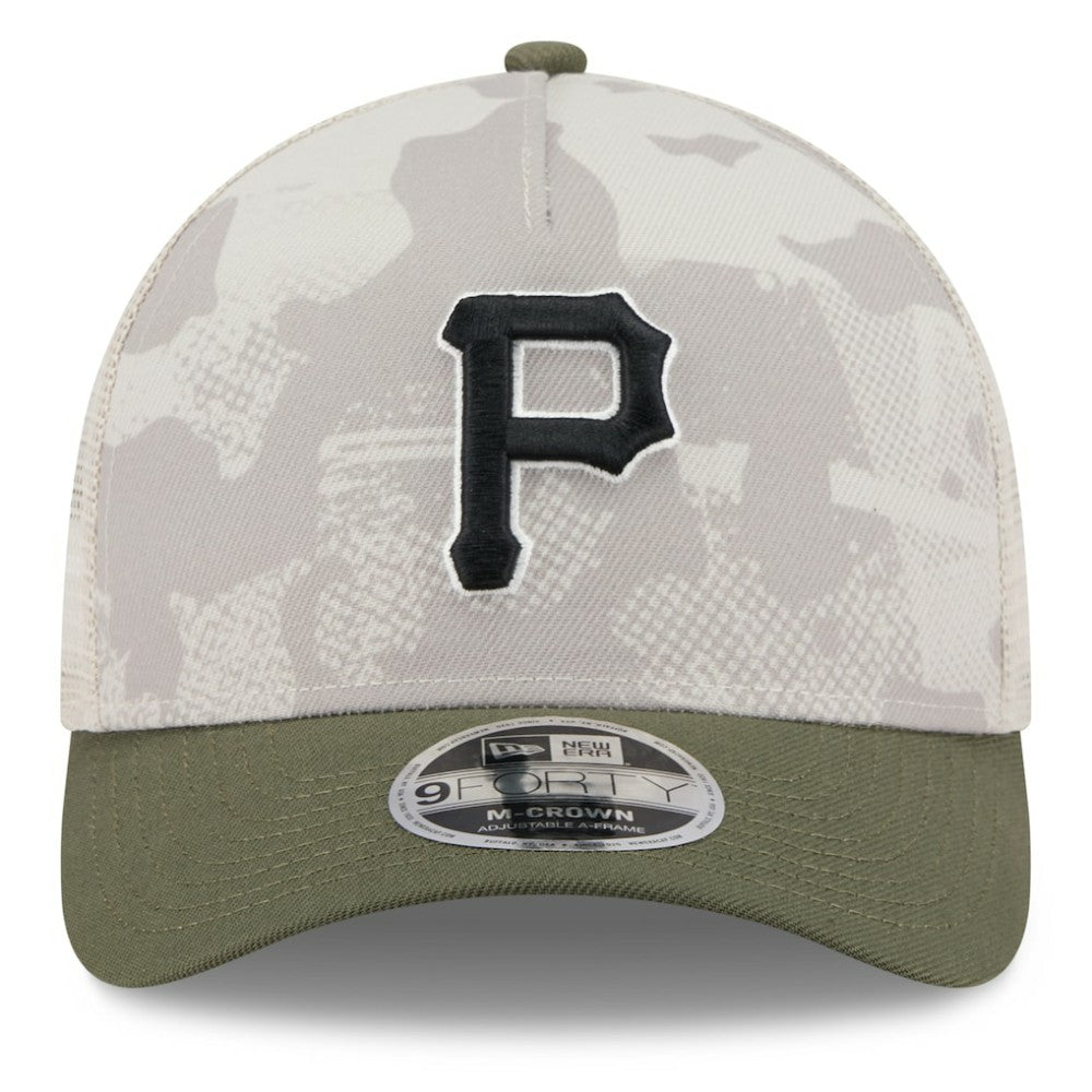 MLB Pittsburgh Pirates New Era 2025 Armed Forces Day 9FORTY M-Crown A-Frame Adjustable Hat