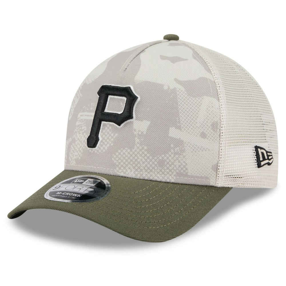 MLB Pittsburgh Pirates New Era 2025 Armed Forces Day 9FORTY M-Crown A-Frame Adjustable Hat