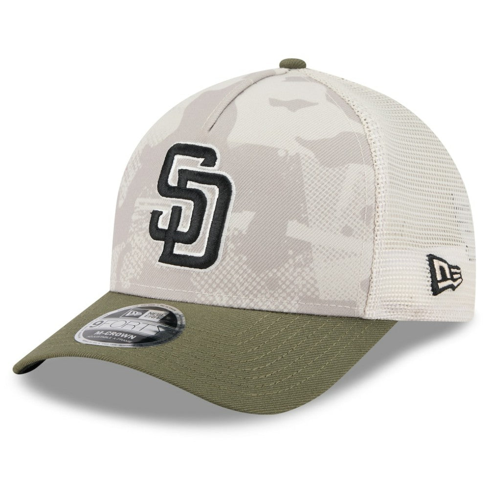 MLB San Diego Padres New Era 2025 Armed Forces Day 9FORTY M-Crown A-Frame Adjustable Hat
