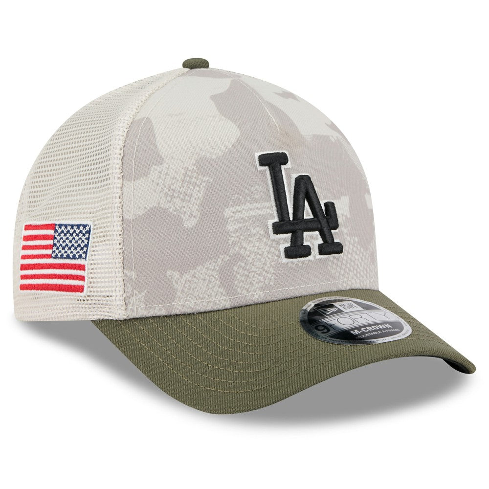 MLB Los Angeles Dodgers New Era 2025 Armed Forces Day 9FORTY M-Crown A-Frame Adjustable Hat
