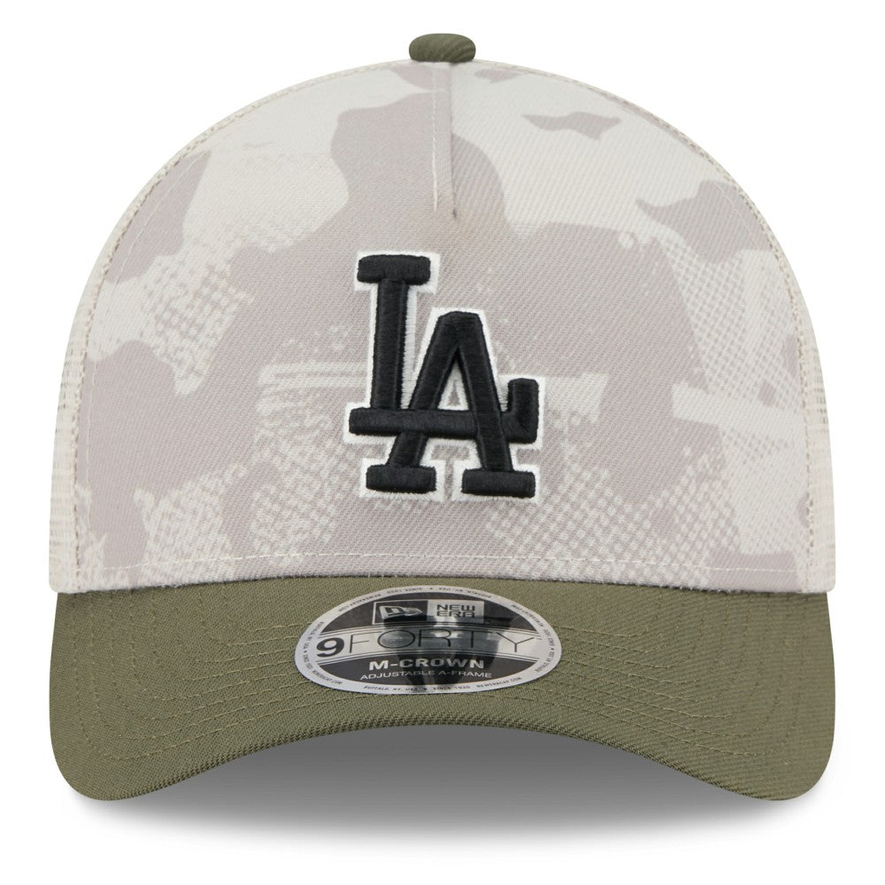 MLB Los Angeles Dodgers New Era 2025 Armed Forces Day 9FORTY M-Crown A-Frame Adjustable Hat