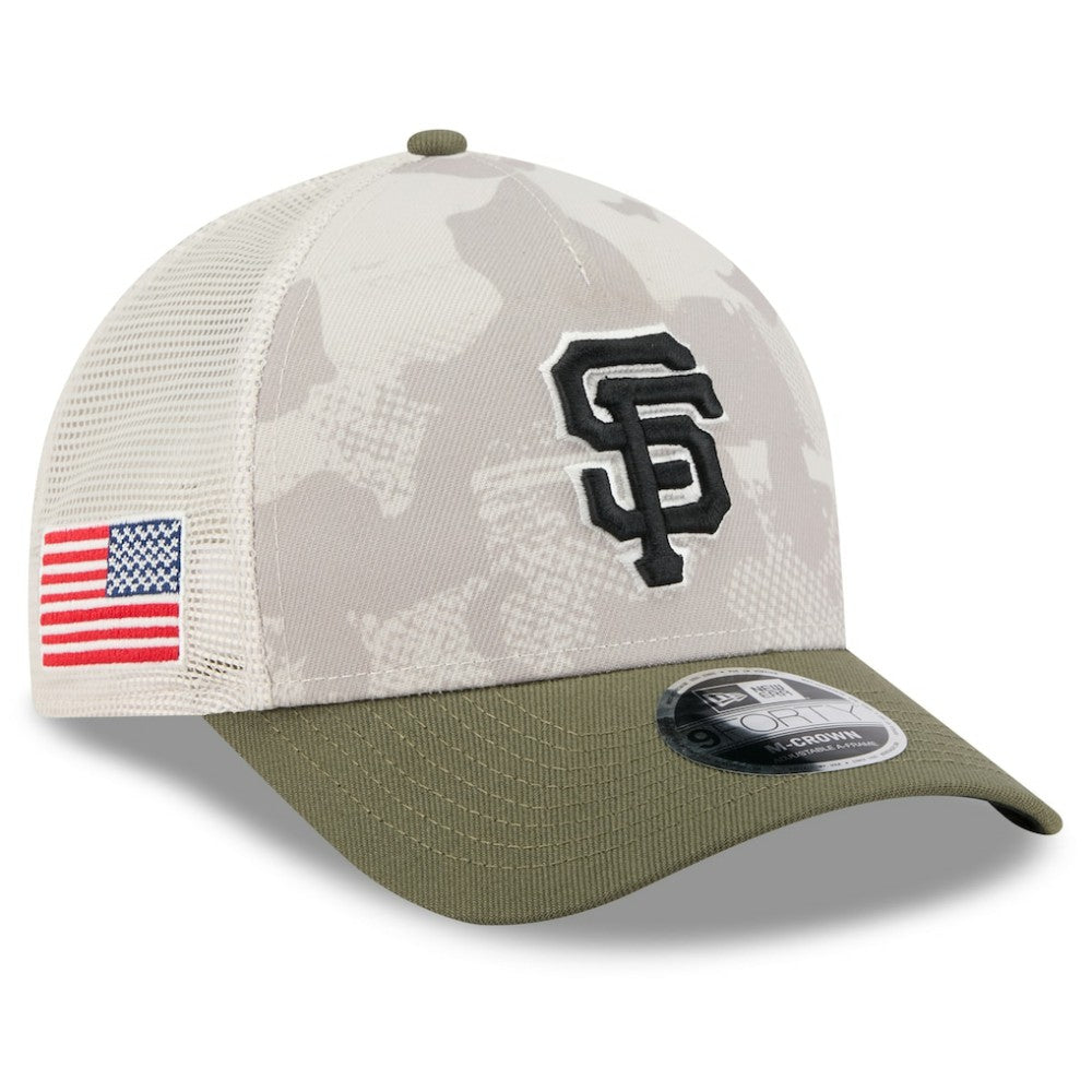 MLB San Francisco Giants New Era 2025 Armed Forces Day 9FORTY M-Crown A-Frame Adjustable Hat