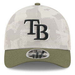 MLB Tampa Bay Rays New Era 2025 Armed Forces Day 9FORTY M-Crown A-Frame Adjustable Hat