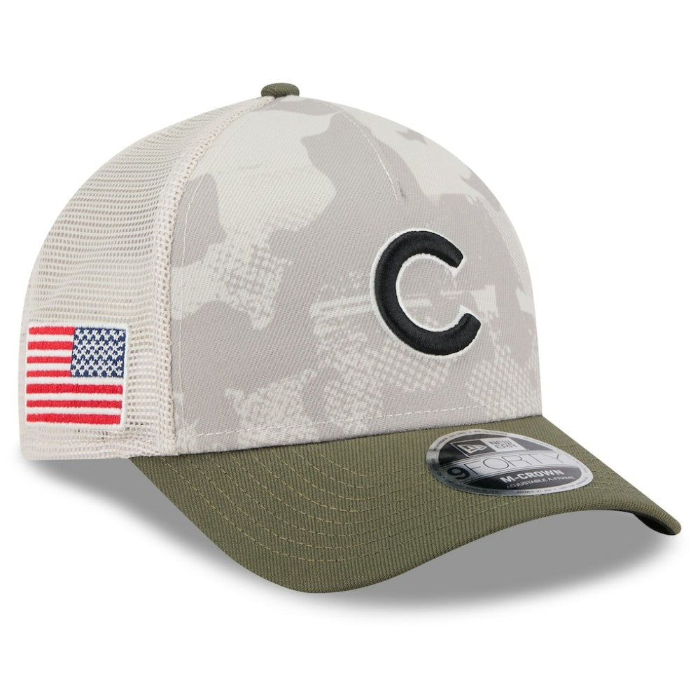 MLB Chicago Cubs New Era 2025 Armed Forces Day 9FORTY M-Crown A-Frame Adjustable Hat