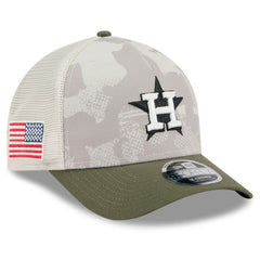 MLB Houston Astros New Era 2025 Armed Forces Day 9FORTY M-Crown A-Frame Adjustable Hat
