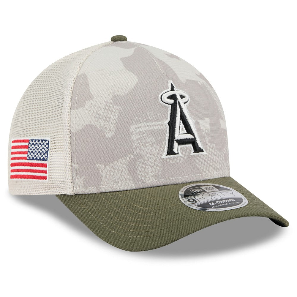 MLB Los Angeles Angels New Era 2025 Armed Forces Day 9FORTY M-Crown A-Frame Adjustable Hat