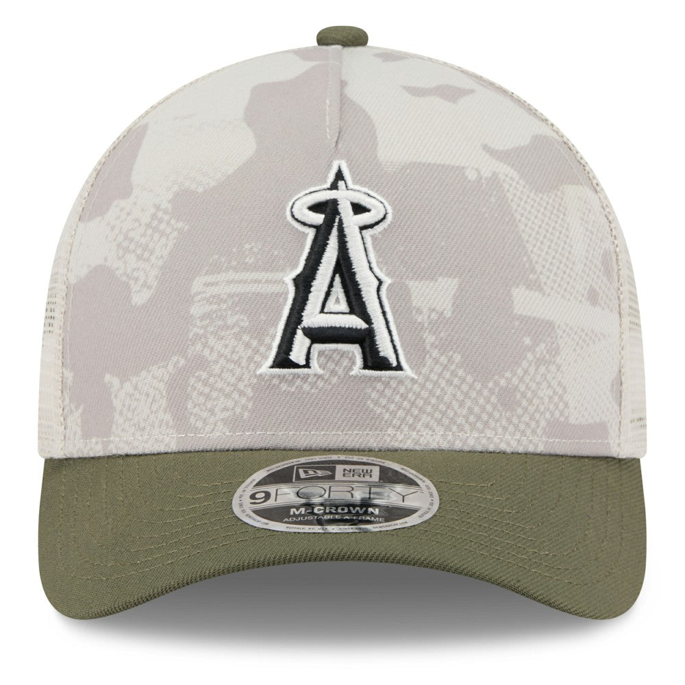 MLB Los Angeles Angels New Era 2025 Armed Forces Day 9FORTY M-Crown A-Frame Adjustable Hat