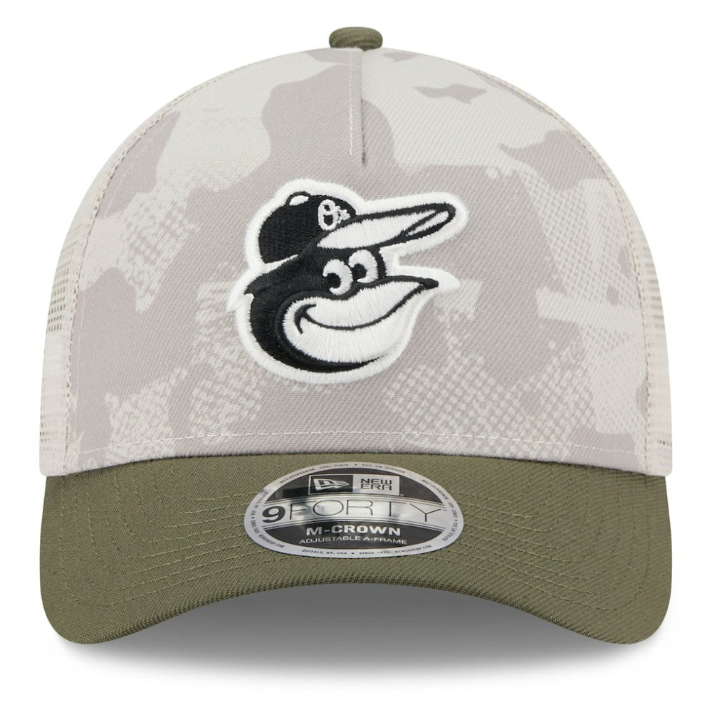 MLB Baltimore Orioles New Era 2025 Armed Forces Day 9FORTY M-Crown A-Frame Adjustable Hat