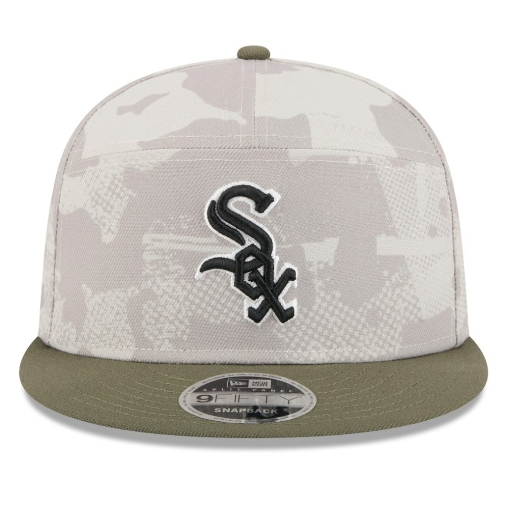 MLB Chicago White Sox New Era 2025 Armed Forces Day Split Panel 9FIFTY Snapback Hat