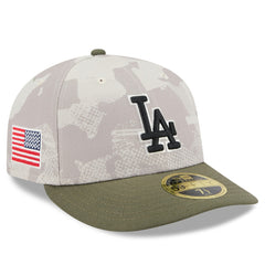 MLB Los Angeles Dodgers New Era 2025 Armed Forces Day Low Profile 59FIFTY Fitted Hat