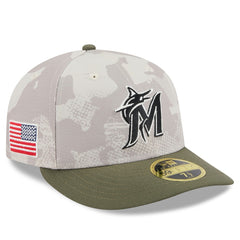 MLB Miami Marlins New Era 2025 Armed Forces Day Low Profile 59FIFTY Fitted Hat