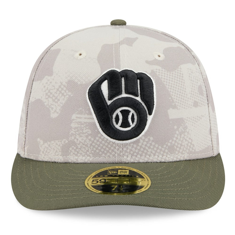 MLB Milwaukee Brewers New Era 2025 Armed Forces Day Low Profile 59FIFTY Fitted Hat