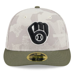 MLB Milwaukee Brewers New Era 2025 Armed Forces Day Low Profile 59FIFTY Fitted Hat