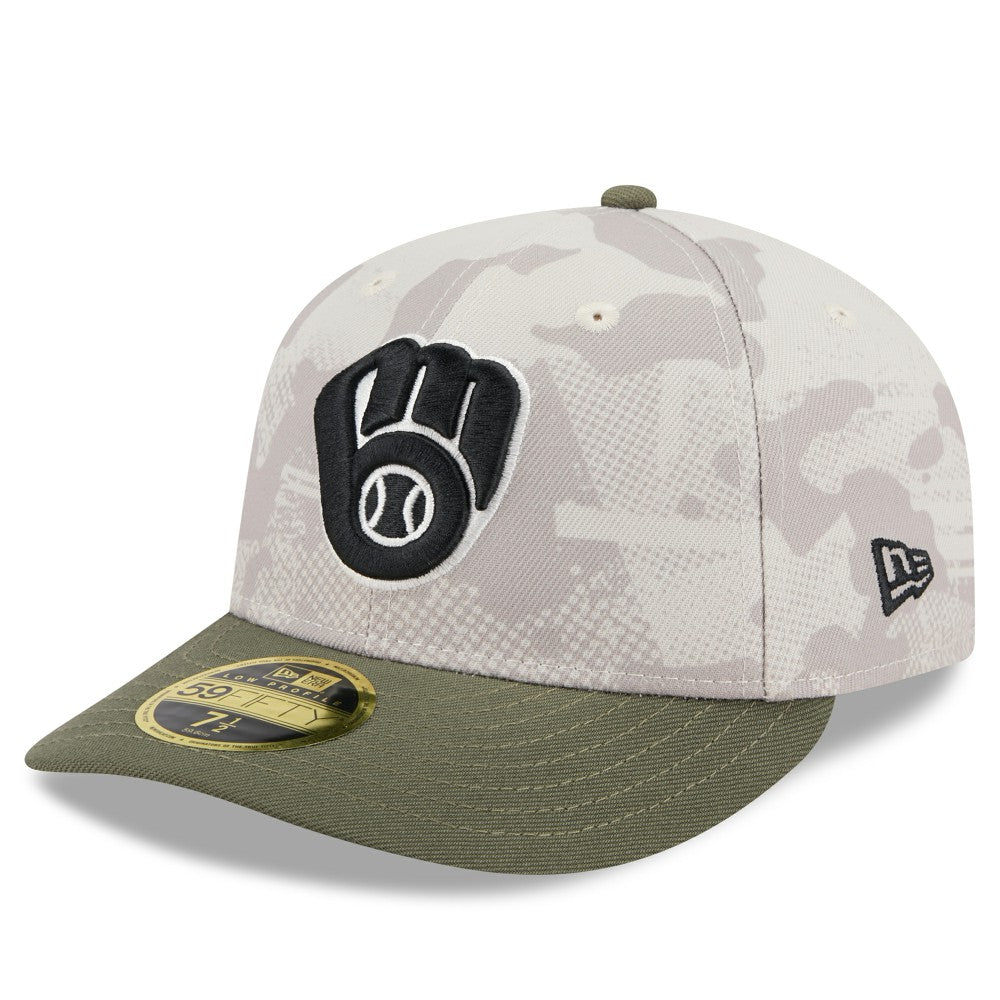 MLB Milwaukee Brewers New Era 2025 Armed Forces Day Low Profile 59FIFTY Fitted Hat