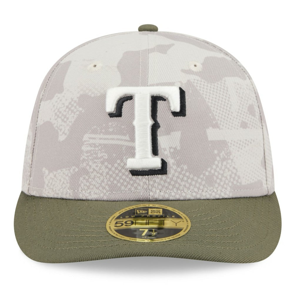 MLB Texas Rangers New Era 2025 Armed Forces Day Low Profile 59FIFTY Fitted Hat