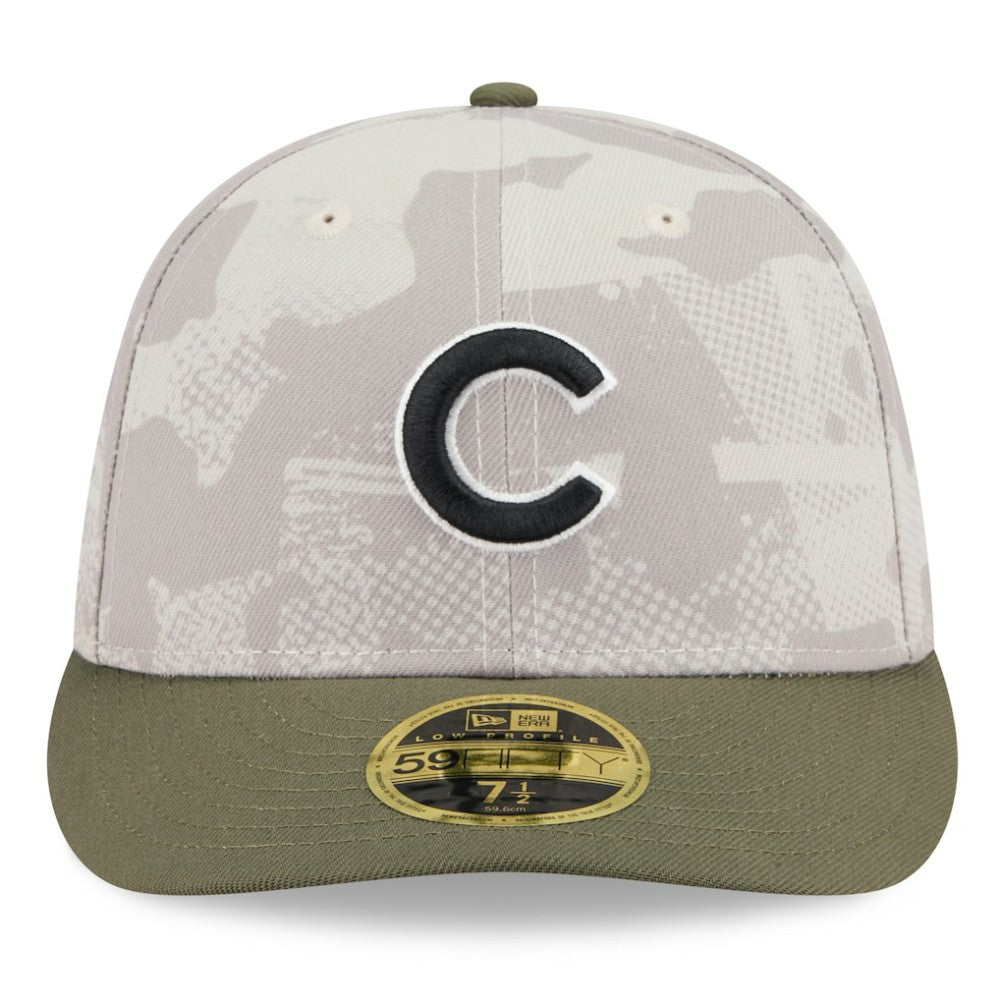 MLB Chicago Cubs New Era 2025 Armed Forces Day Low Profile 59FIFTY Fitted Hat