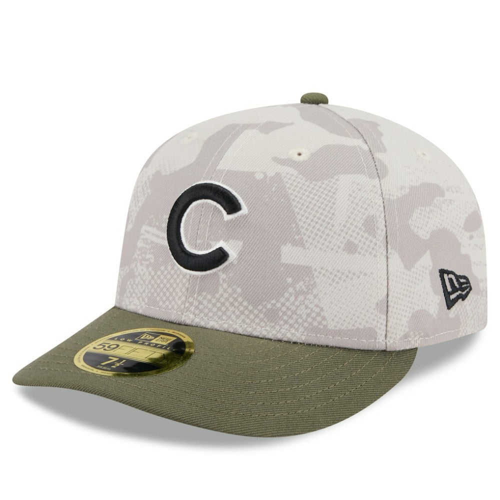 MLB Chicago Cubs New Era 2025 Armed Forces Day Low Profile 59FIFTY Fitted Hat